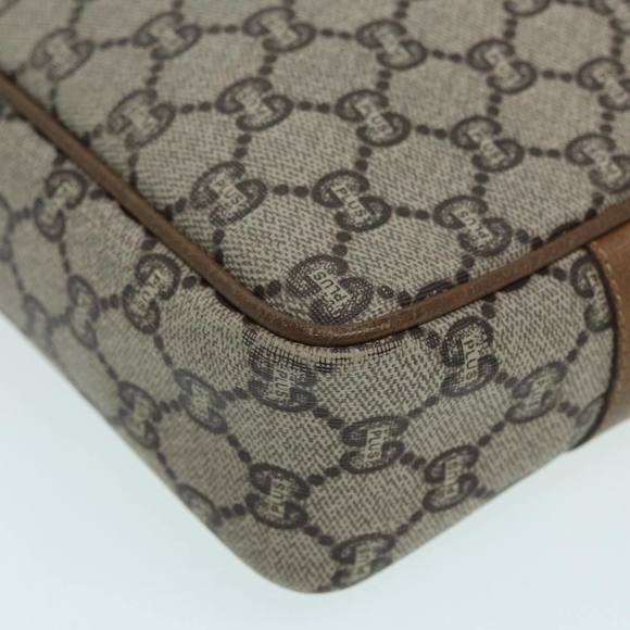 GUCCI GG Plus Supreme Clutch Bag PVC Beige Auth mr376 - Picture 14 of 16